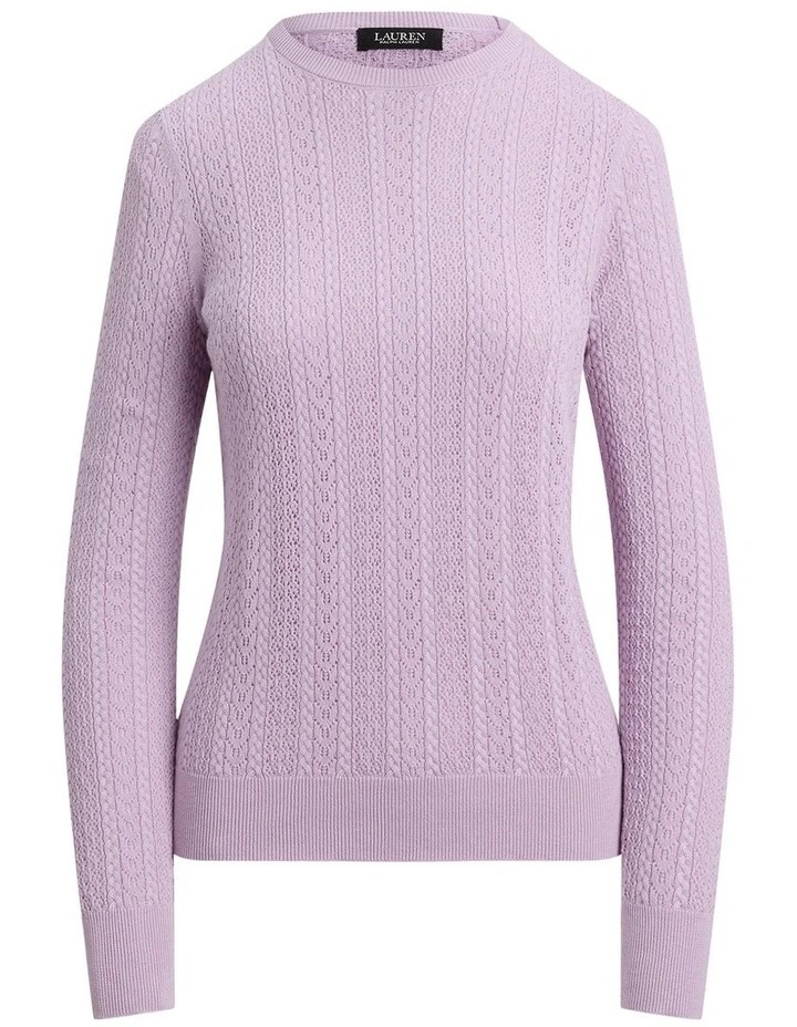 Pointelle-Knit Cotton-Blend Sweater image 4