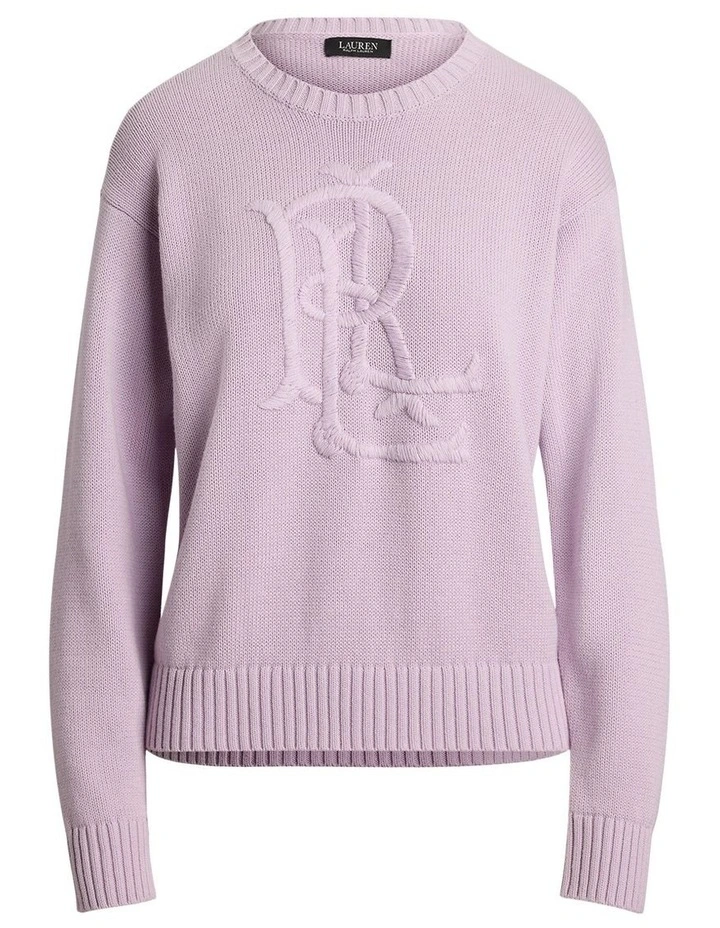 Embroidered-Logo Combed Cotton Sweater image 4