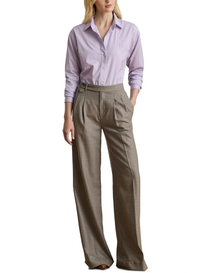 Relaxed Fit Cotton Shirt in Purple image 3
