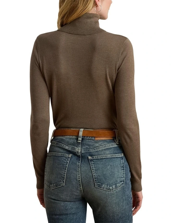 Silk-Blend Turtleneck Sweater image 2