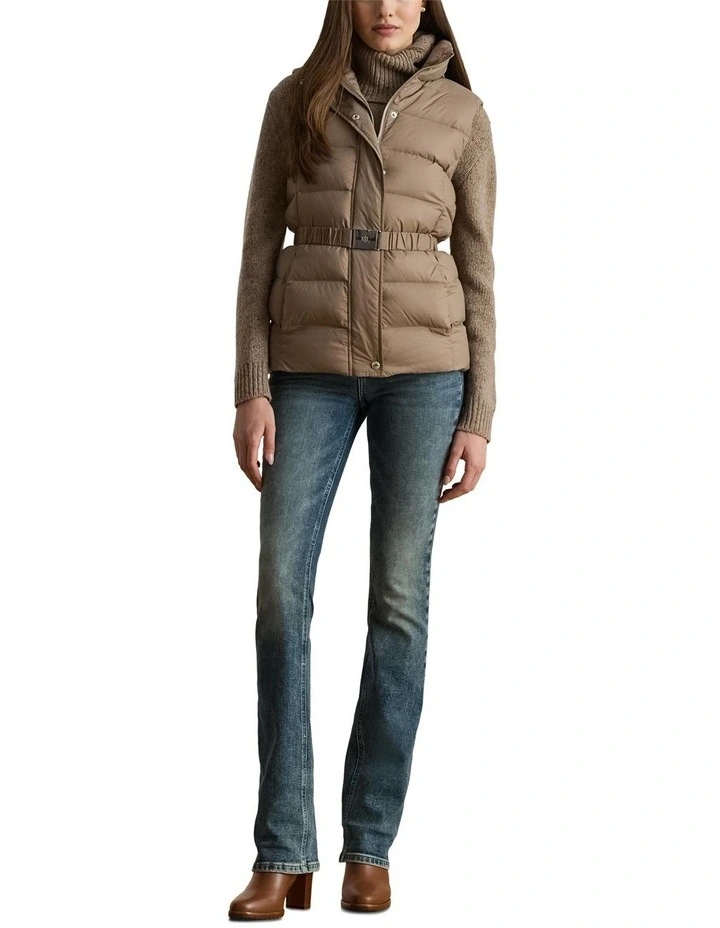 Belted Channel-Quilted Down Vest image 3