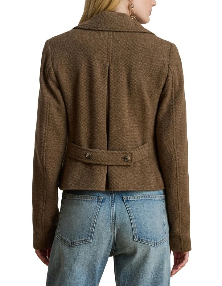 Double-Breasted Herringbone Coat image 2