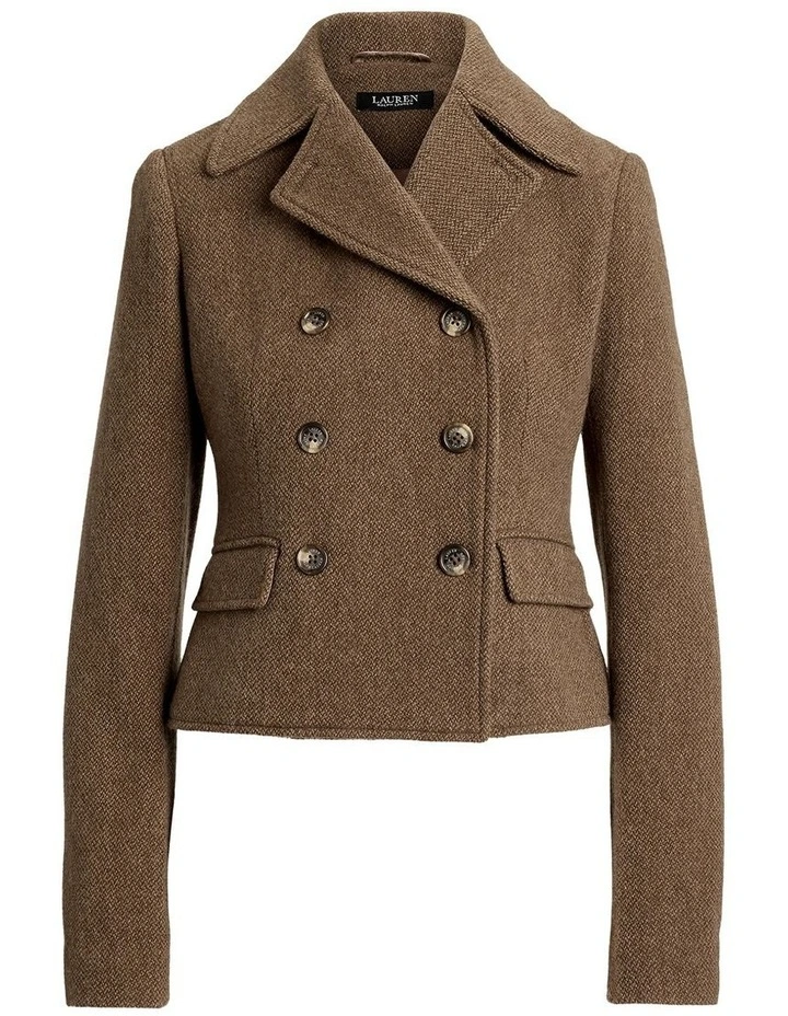 Double-Breasted Herringbone Coat image 4