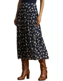 Floral Crinkle Georgette Tiered Skirt