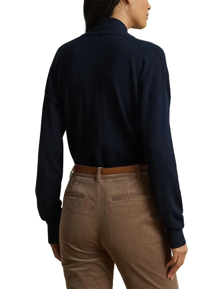 Cotton-Modal Surplice Sweater image 2