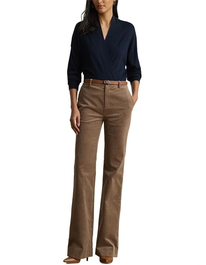 Cotton-Modal Surplice Sweater image 3