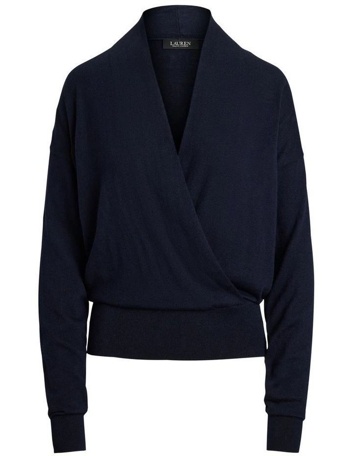 Cotton-Modal Surplice Sweater image 4