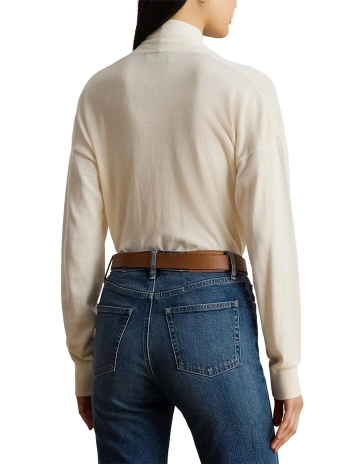 Cotton-Modal Surplice Sweater image 2