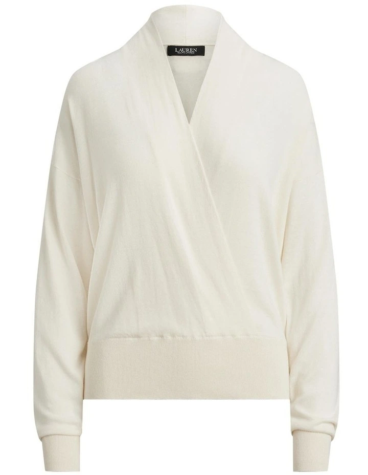 Cotton-Modal Surplice Sweater image 4
