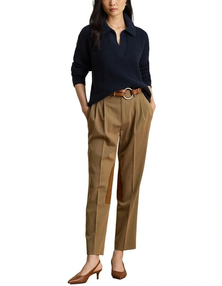 Wool-Blend Polo Sweater image 3