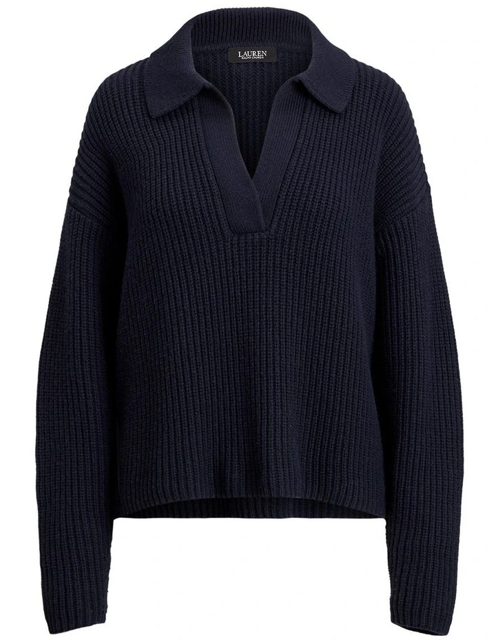 Wool-Blend Polo Sweater image 4