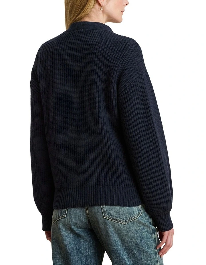 Ribbed Wool-Blend V-Neck Cardigan image 2