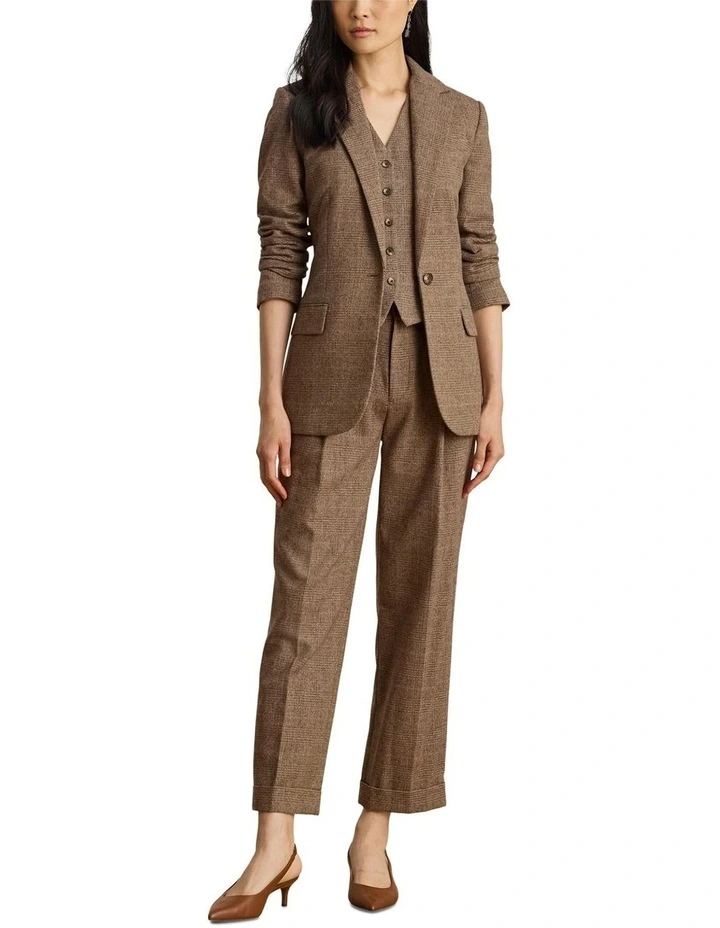 Glen Plaid Cotton-Blend Blazer image 3