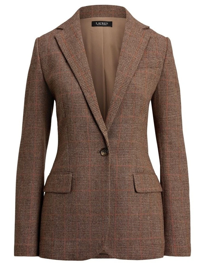 Glen Plaid Cotton-Blend Blazer image 4