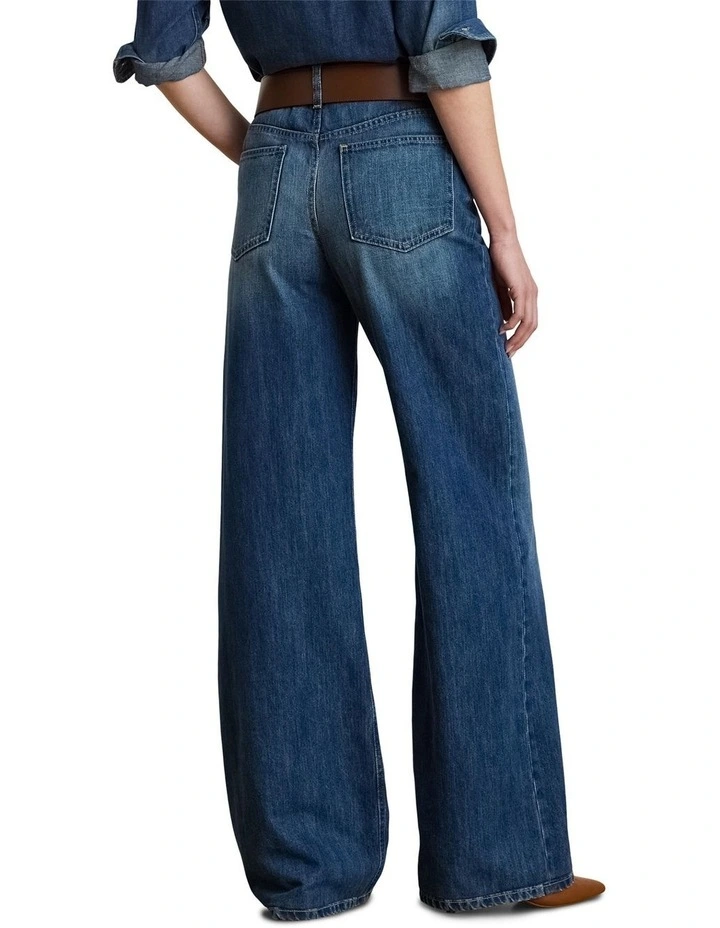 High-Rise Wide-Leg Jean in Blue image 2