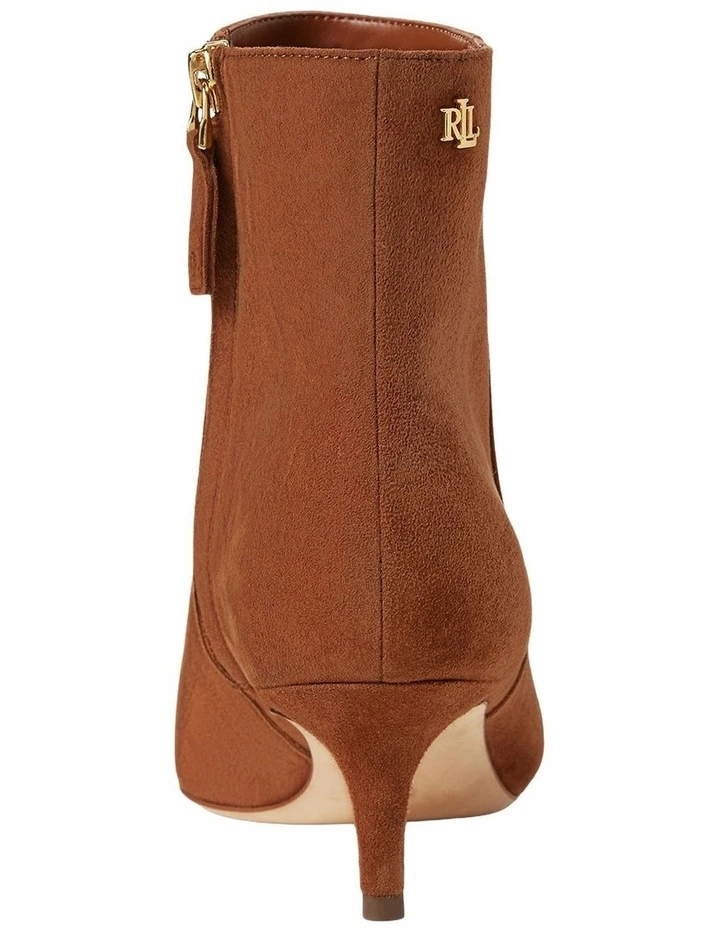 McKay Suede Bootie Heel in Brown image 2