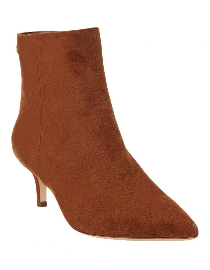 McKay Suede Bootie Heel in Brown image 4