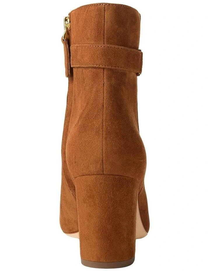 Kellie Suede Bootie Heel in Brown image 2