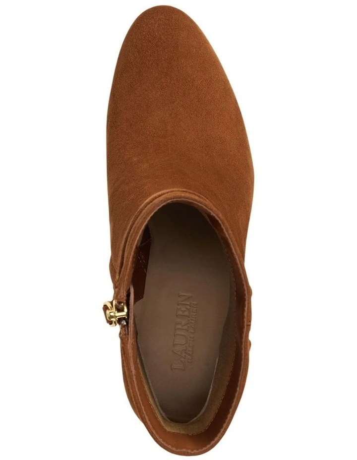 Kellie Suede Bootie Heel in Brown image 3