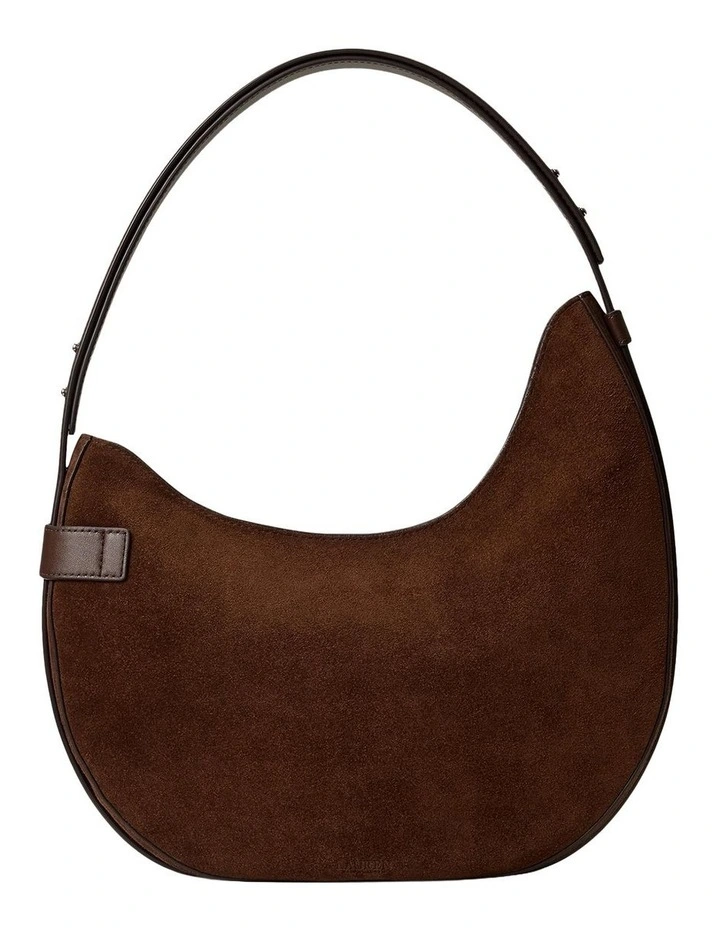 Suede Large Tasha Shoulder Bag in Brown image 2