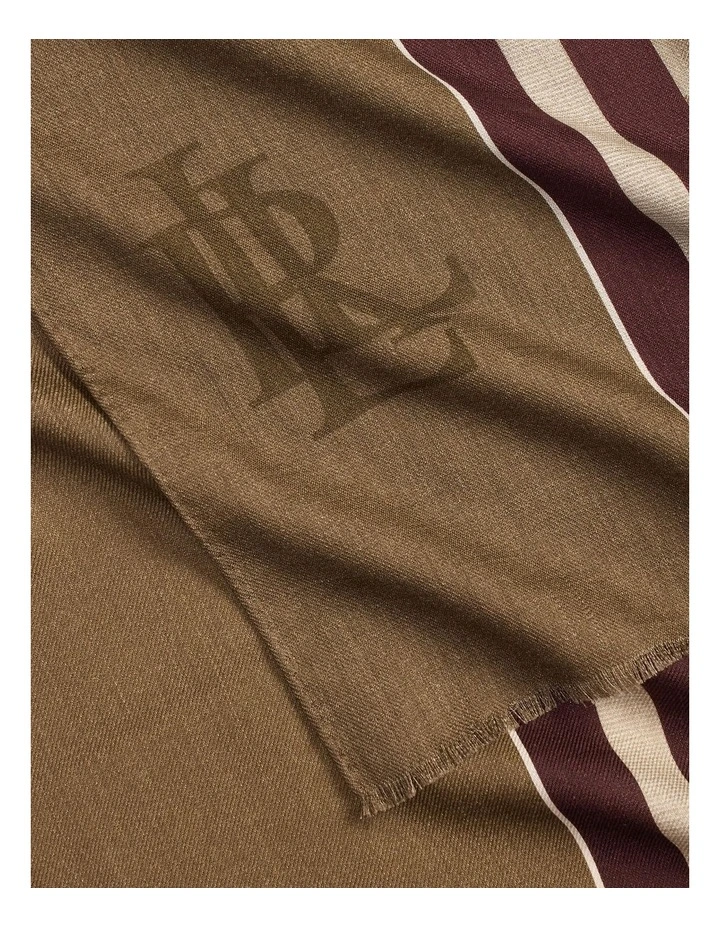 Plaid Wrap Scarf in Brown image 3