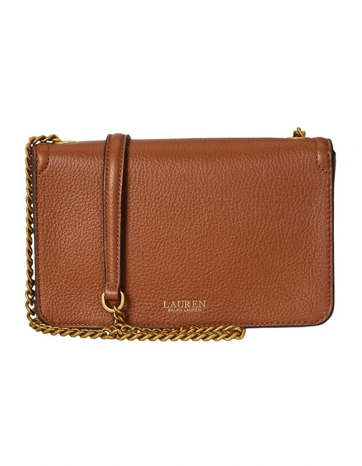 Pebbled Leather Bradley Crossbody Wallet in Brown image 2