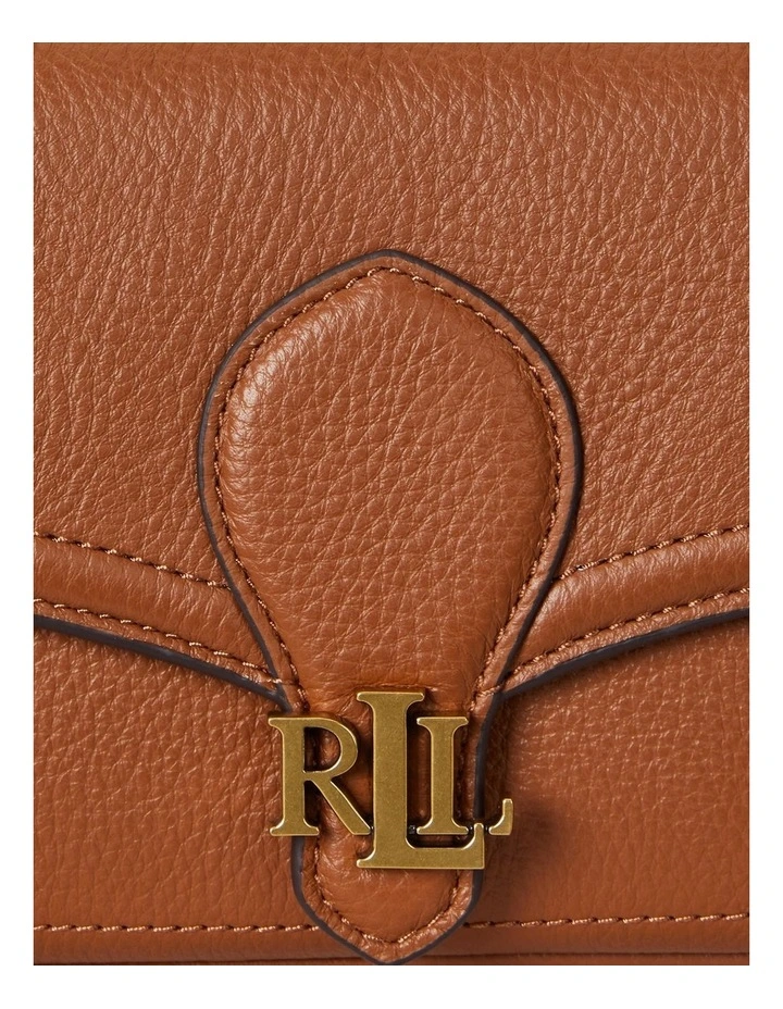 Pebbled Leather Bradley Crossbody Wallet in Brown image 4