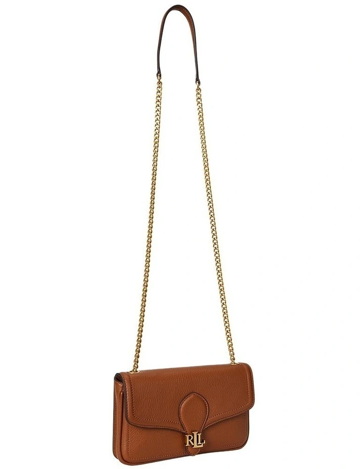 Pebbled Leather Bradley Crossbody Wallet in Brown image 5