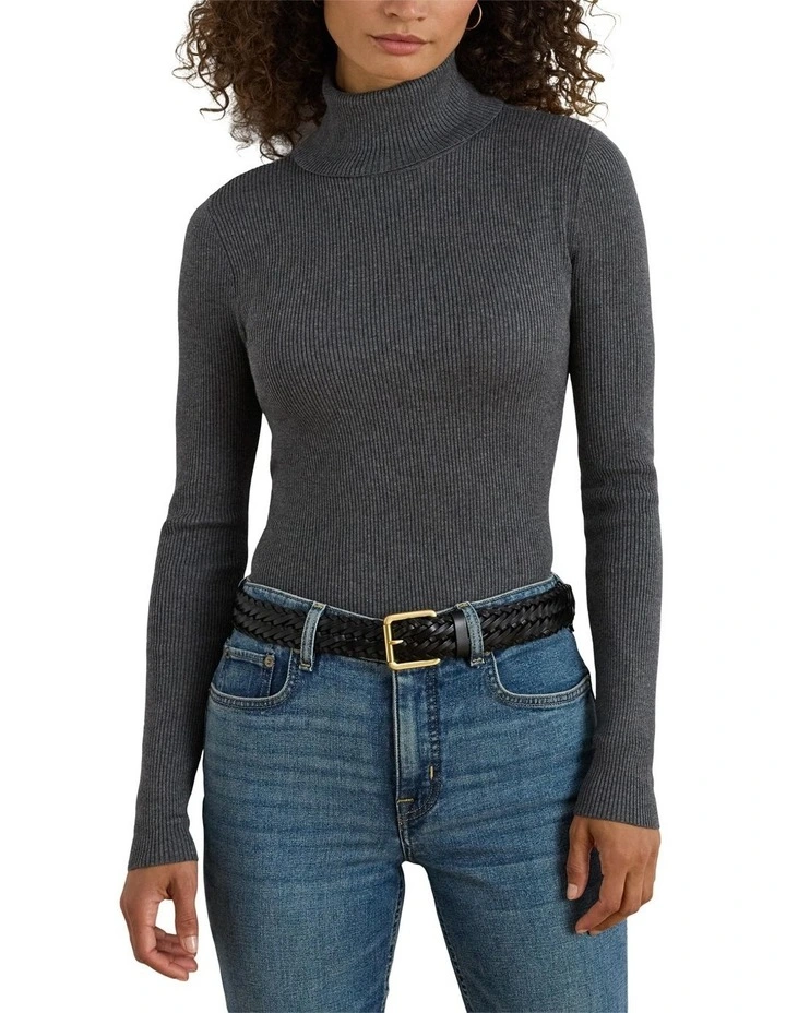 Ribbed Turtleneck Sweater image 1