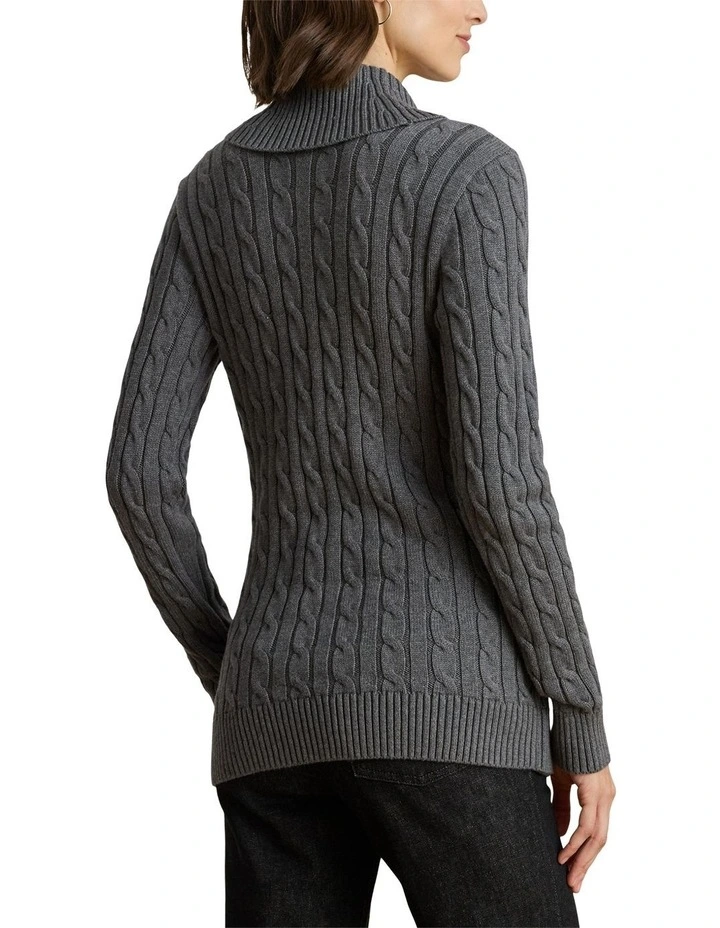 Buckle-Trim Cotton Sweater image 2