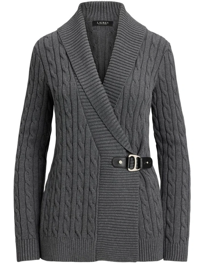 Buckle-Trim Cotton Sweater image 4