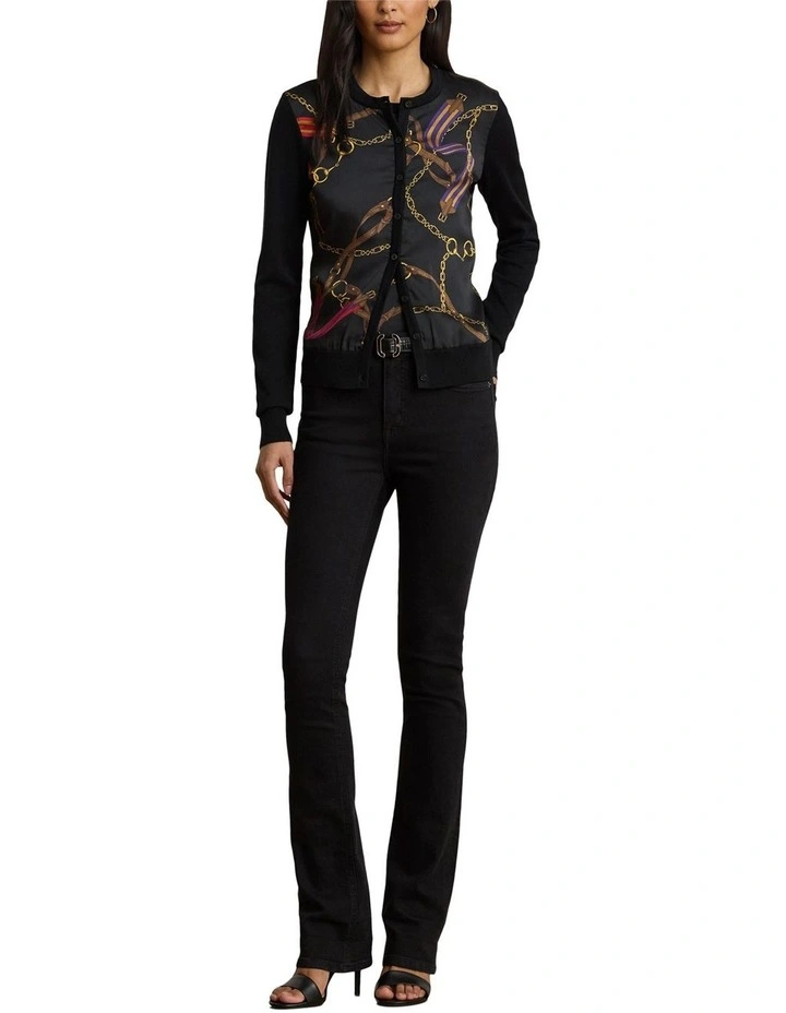 Belting-Print Cotton-Blend Cardigan image 3