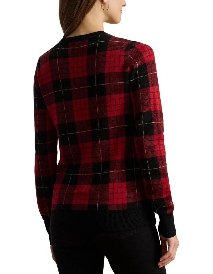 Plaid Cotton-Blend Sweater image 2