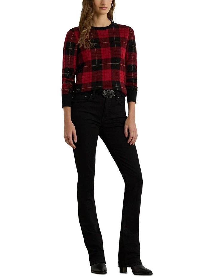 Plaid Cotton-Blend Sweater image 3