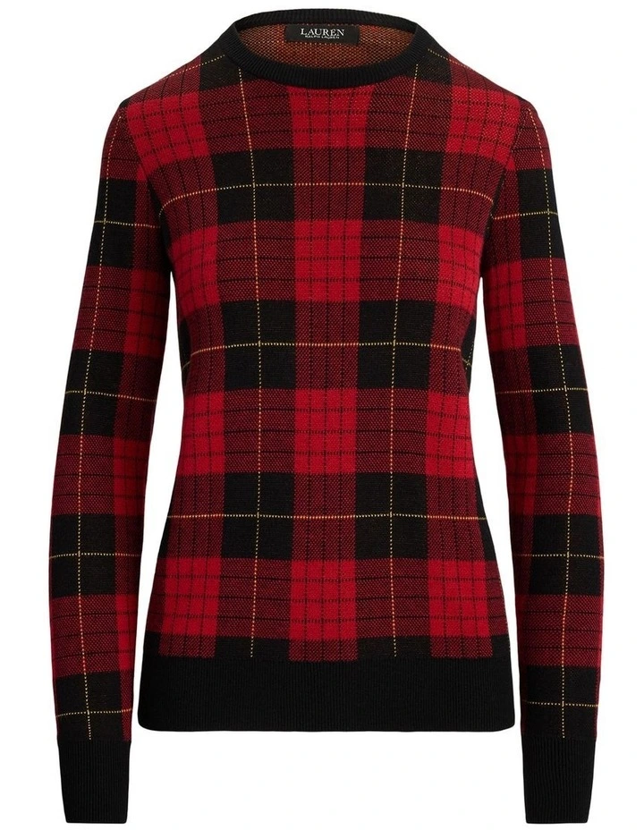 Plaid Cotton-Blend Sweater image 4