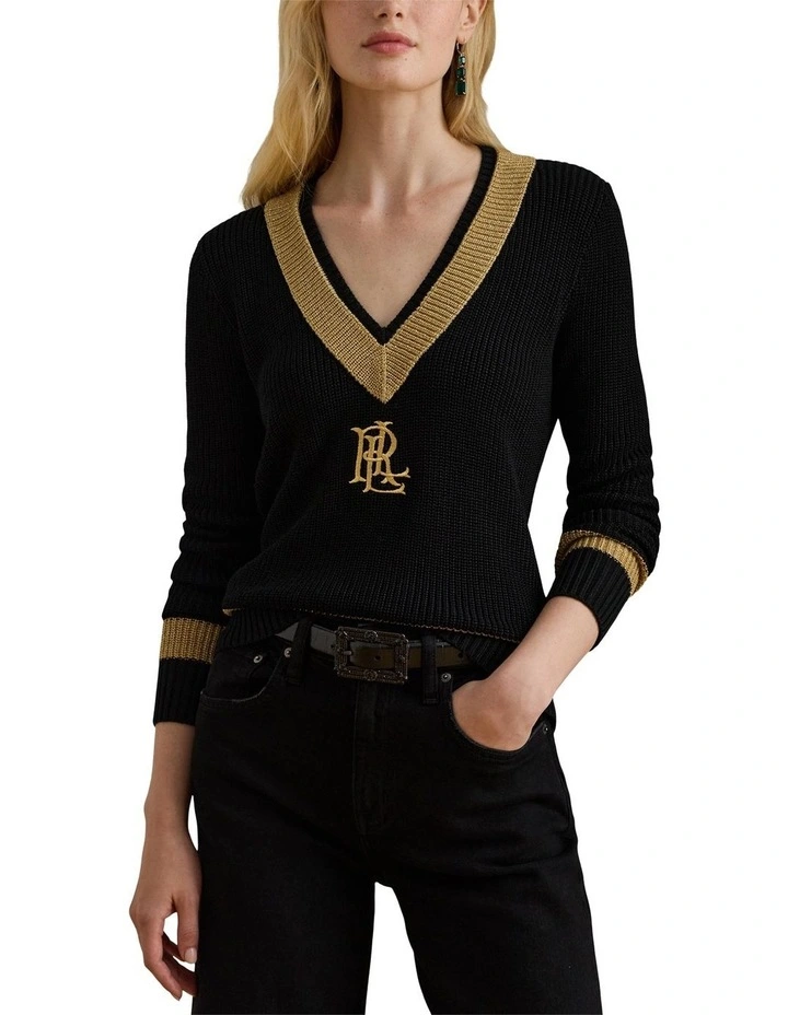 Metallic-Trim Cricket Sweater image 1