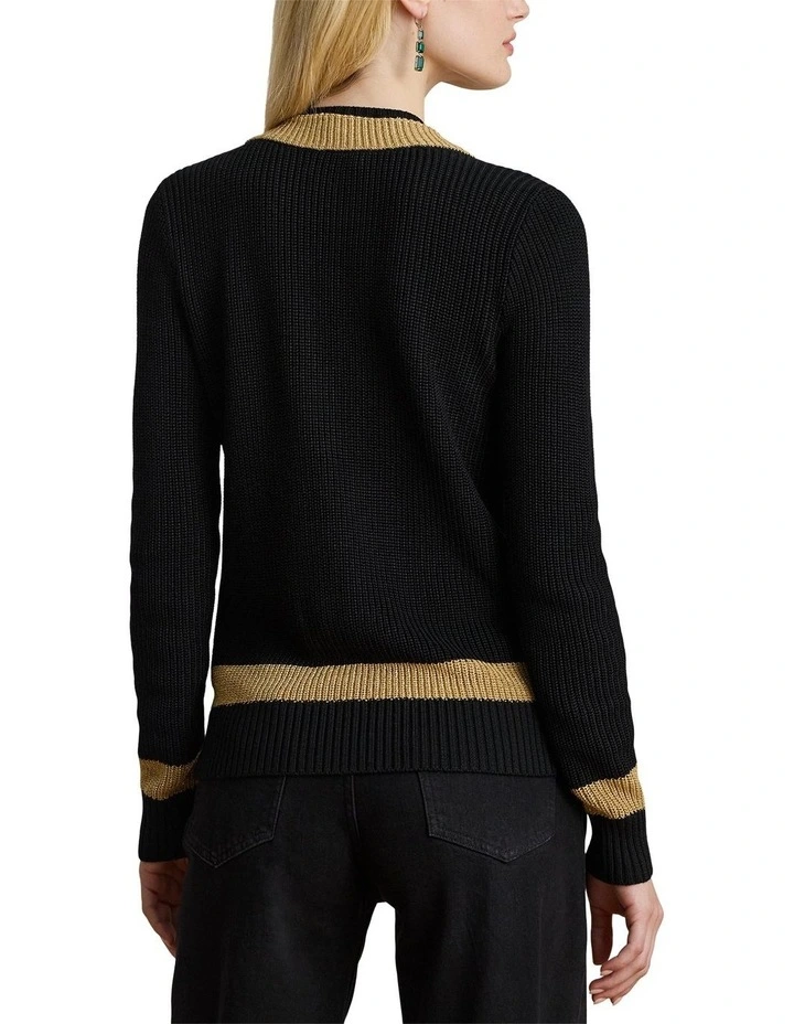 Metallic-Trim Cricket Sweater image 2