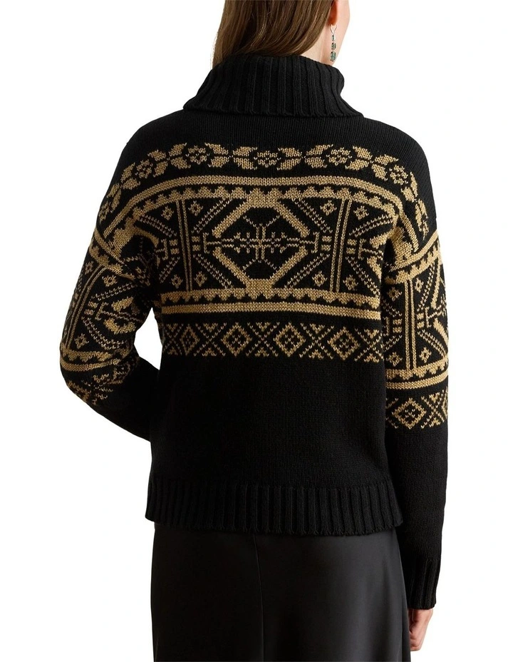 Fair Isle Wool-Blend Turtleneck Sweater image 2