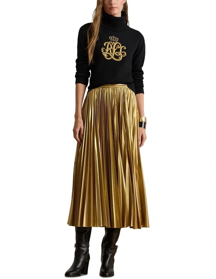 Embroidered-Logo Wool-Blend Turtleneck image 3