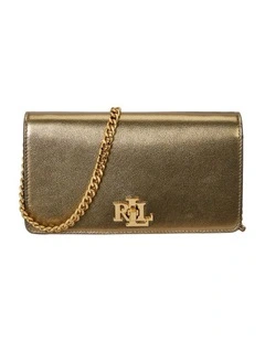 Metallic Crossbody Turn-Lock Tech Case in Gold