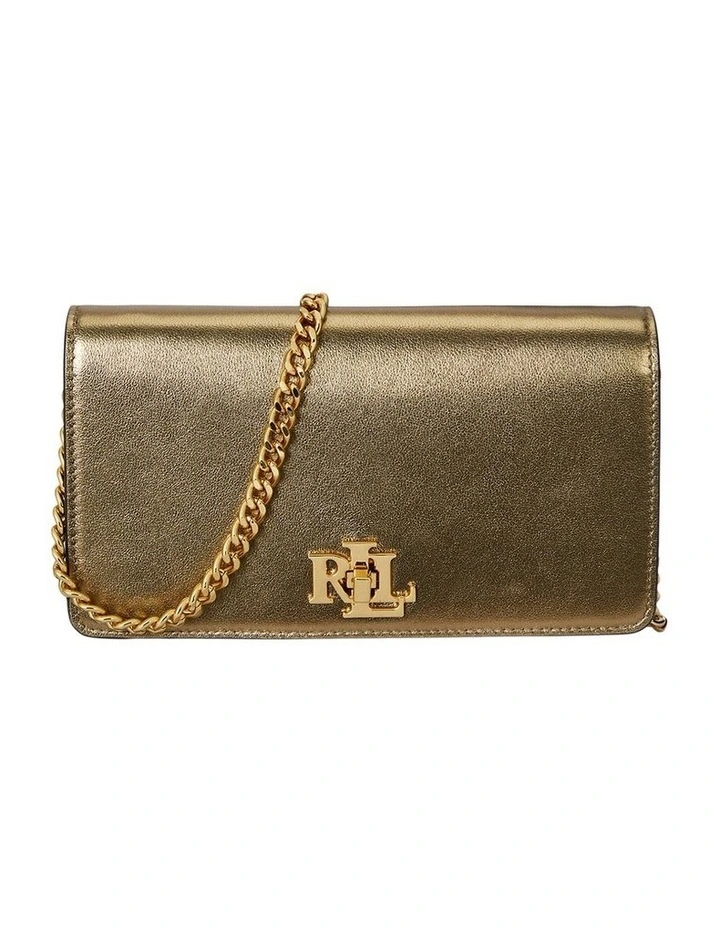 Metallic Crossbody Turn-Lock Tech Case in Gold image 1