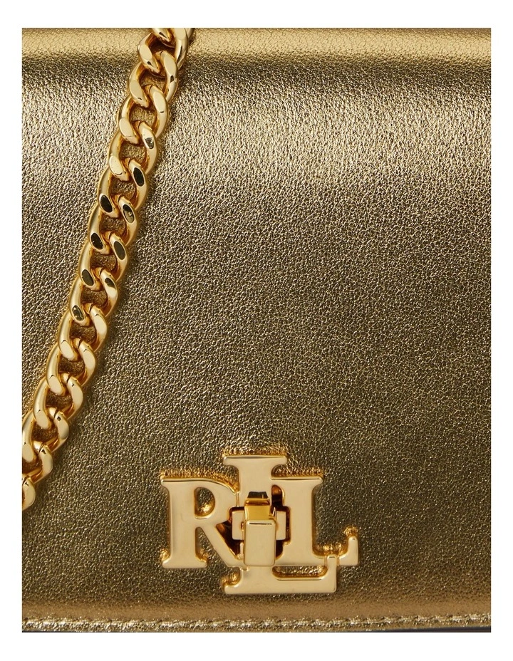 Metallic Crossbody Turn-Lock Tech Case in Gold image 4