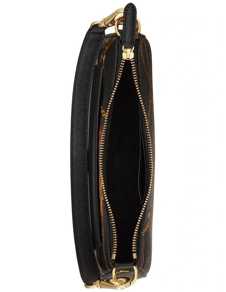 Pinstripe Leather Medium Danni Bag in Multi image 4