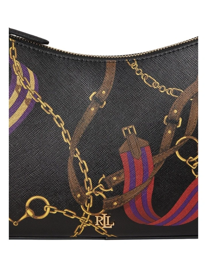 Pinstripe Leather Medium Danni Bag in Multi image 5