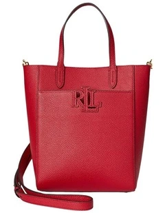 Pebbled Leather Small Cameryn Tote Bag in Red