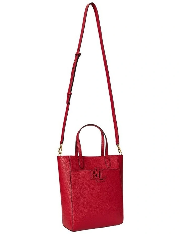 Pebbled Leather Small Cameryn Tote Bag in Red image 2