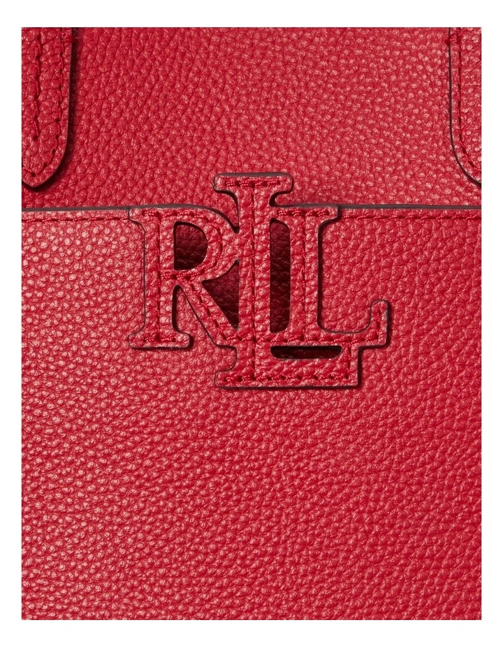 Pebbled Leather Small Cameryn Tote Bag in Red image 5