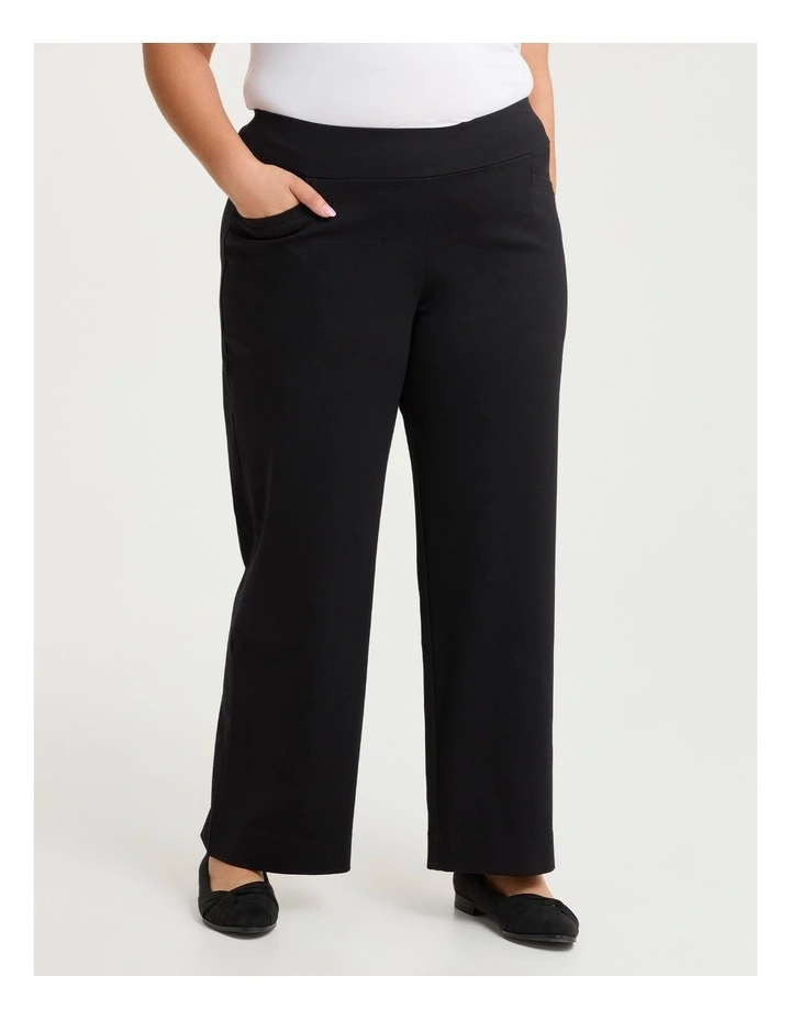 Relaxed Straight Leg Pant in Black image 1