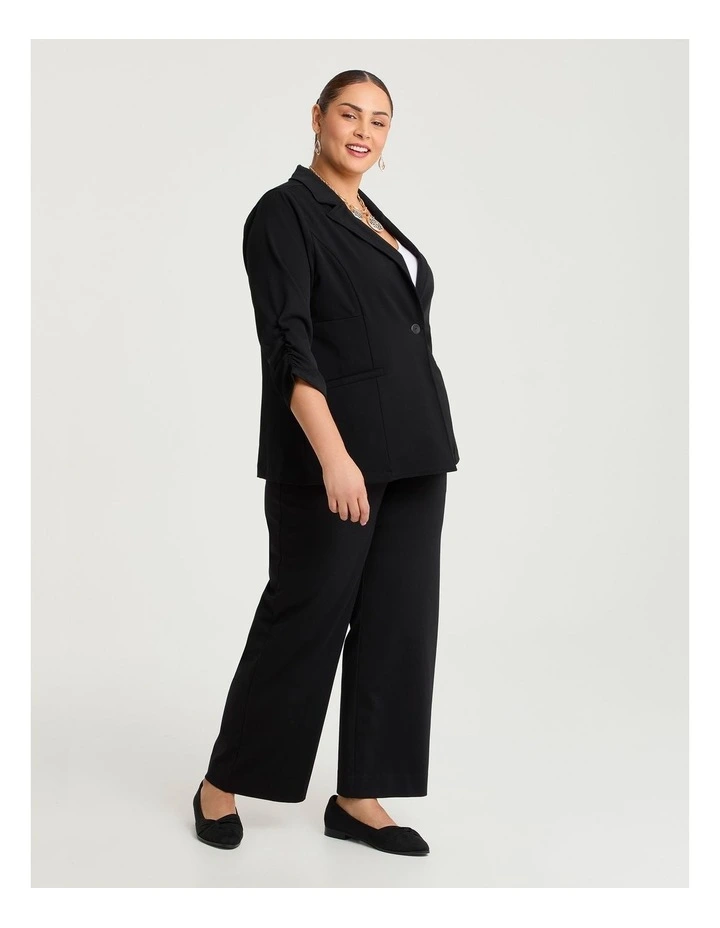 Relaxed Straight Leg Pant in Black image 4