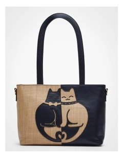Cat Duo Shoulder Bag Black/Natural